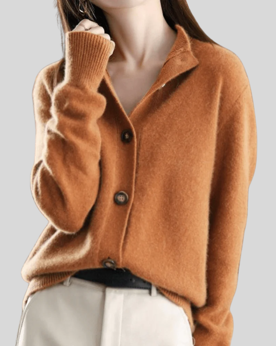 Claire™ | Retro-Style Cashmere Cardigan