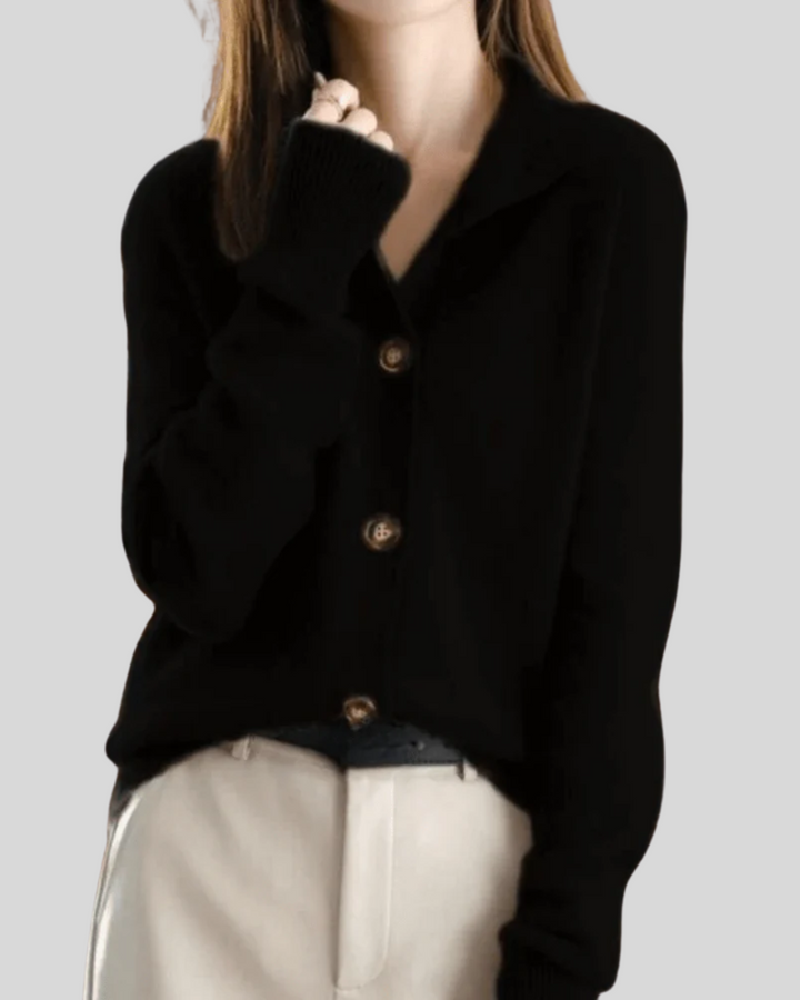 Claire™ | Retro-Style Cashmere Cardigan