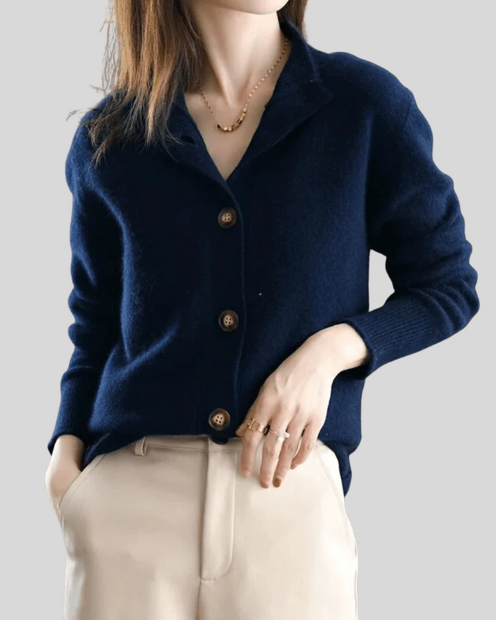 Claire™ | Retro-Style Cashmere Cardigan