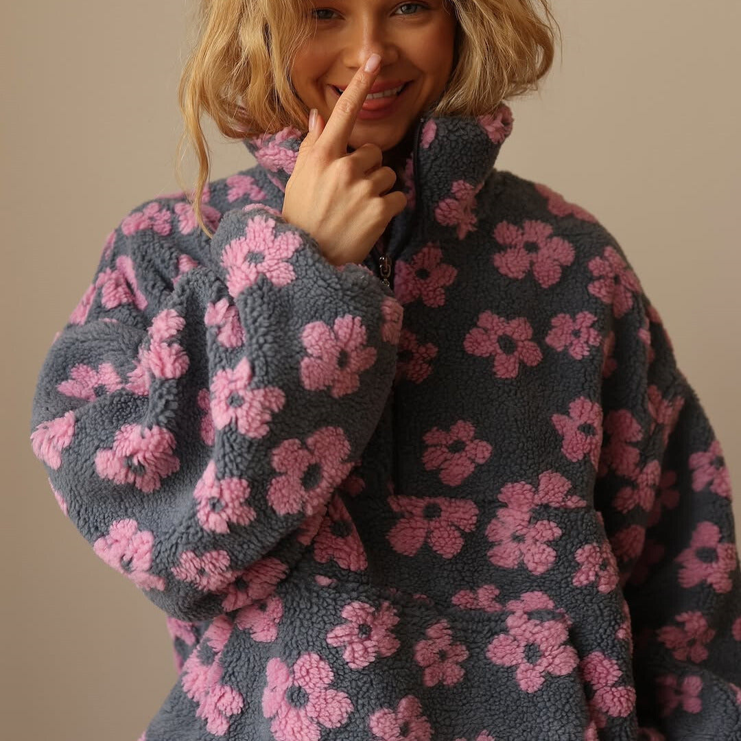 Daisy | Floral Fleece Jacket
