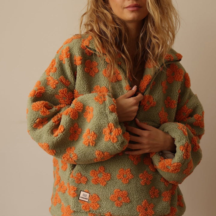 Daisy | Floral Fleece Jacket