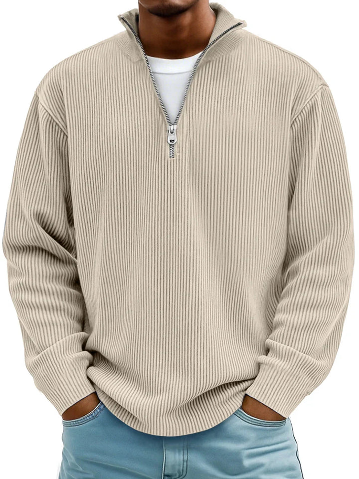 Owen | Corduroy Zip Up Sweater