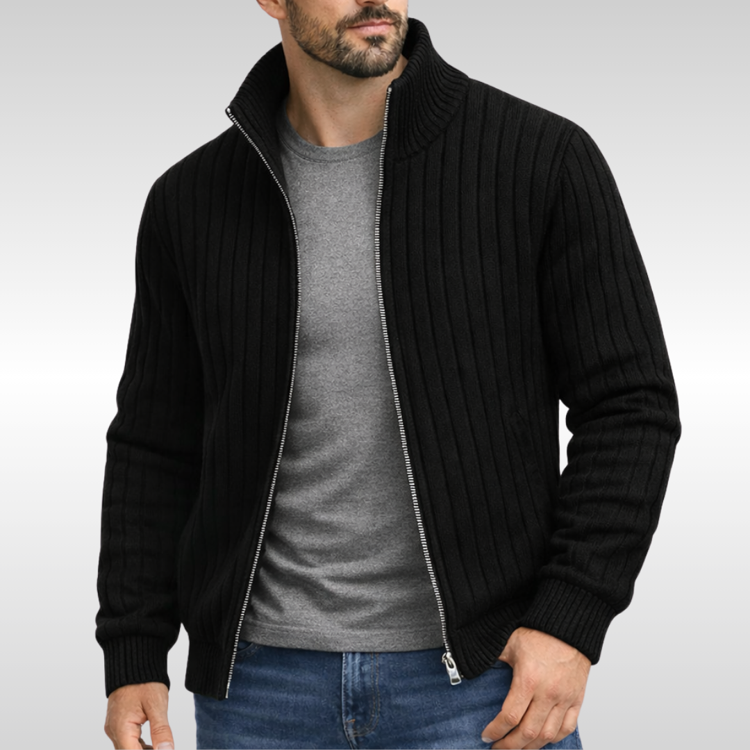 Montclair | Ribbed Zip Cardigan