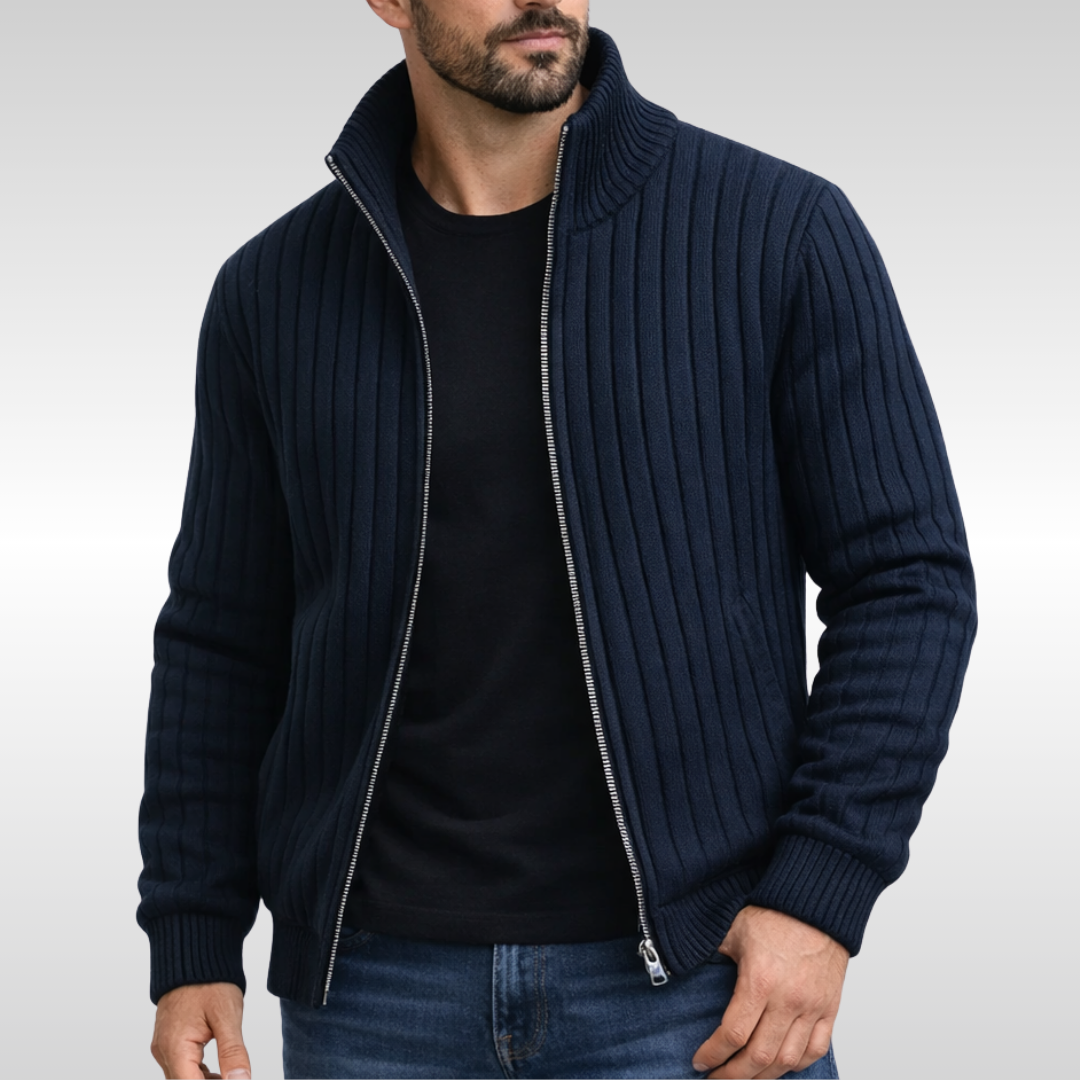 Montclair | Ribbed Zip Cardigan
