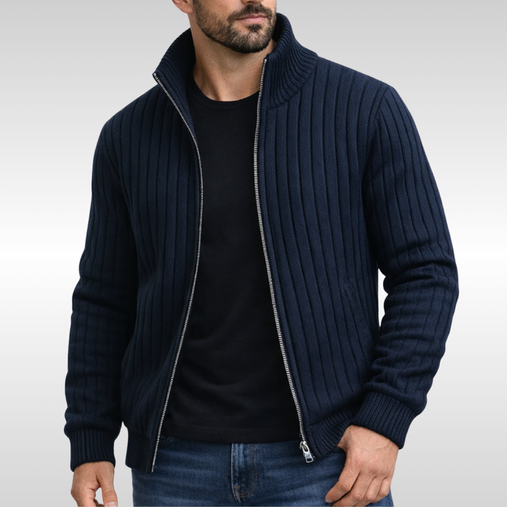 Montclair | Ribbed Zip Cardigan