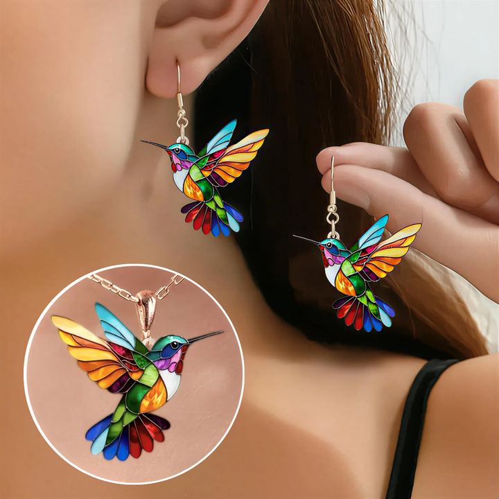 Colibri™ Lucky Hummingbird Earrings + FREE Matching Necklace (Limited Edition)