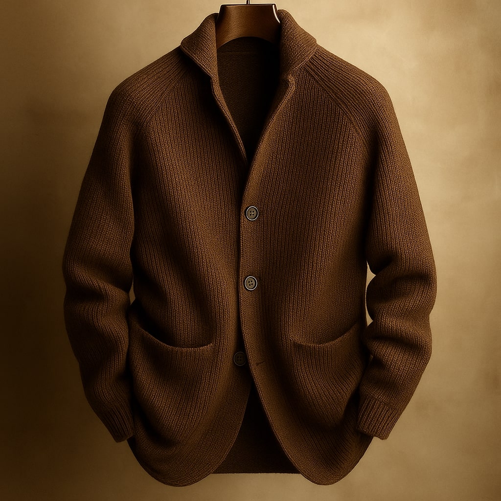 Rossi™ Wool Ribbed Cardigan