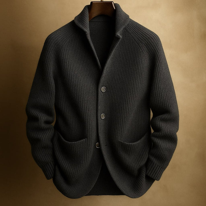 Rossi™ Wool Ribbed Cardigan