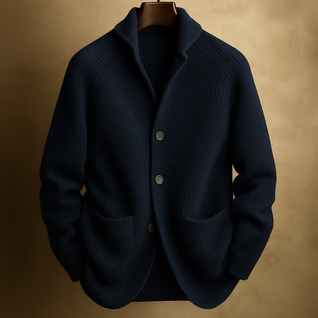Rossi™ Wool Ribbed Cardigan