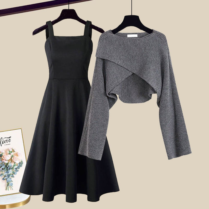 Marvella™ Elegant Knit Dress Set – Cozy Two-Piece Fall & Winter Outfit