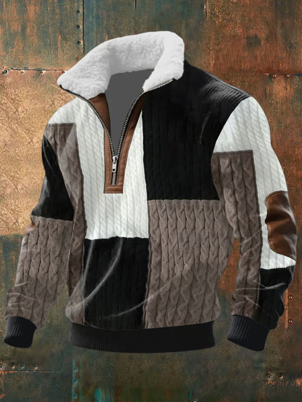 Orion™ Sherpa-Collar Knit Zip Sweater