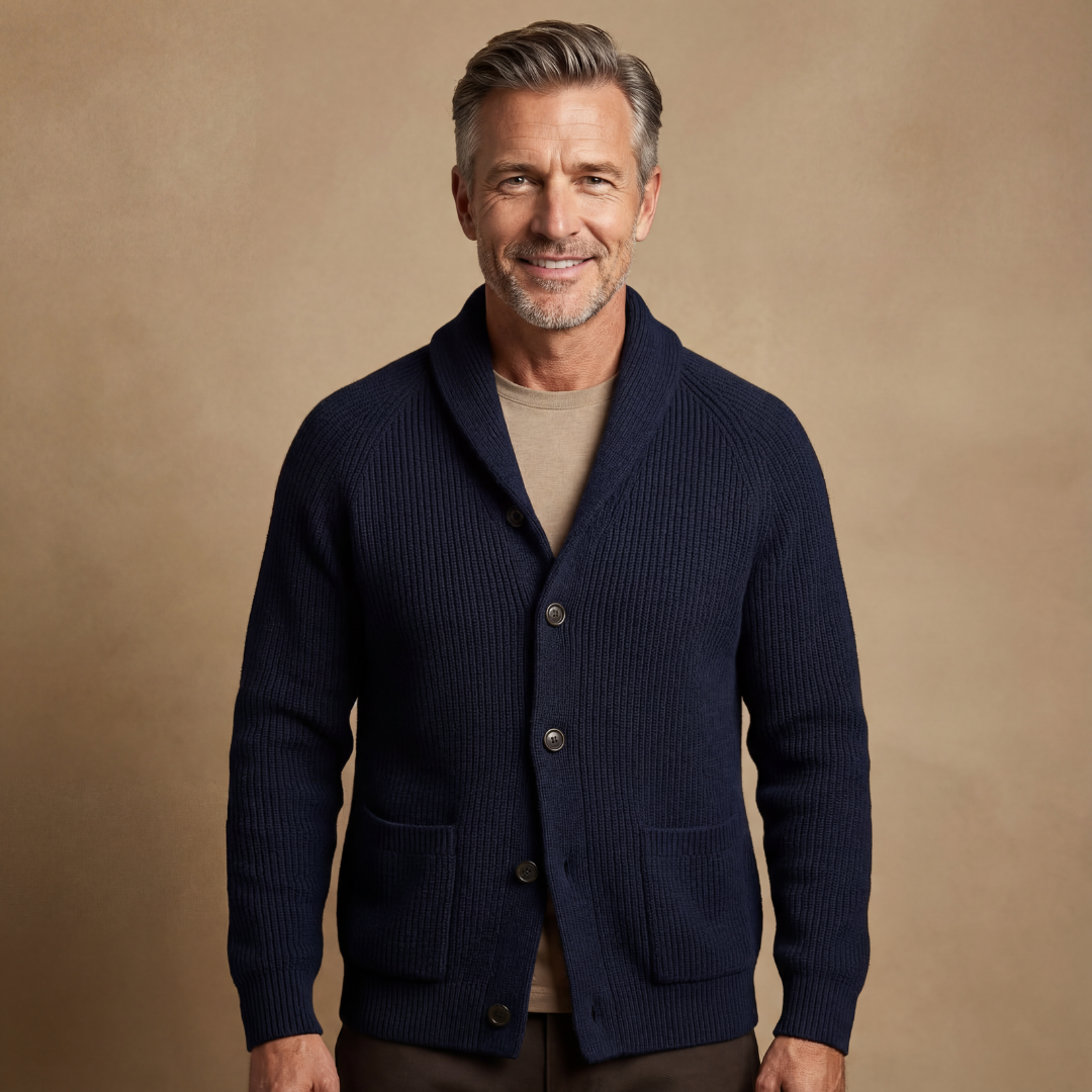 Rossi™ Wool Ribbed Cardigan