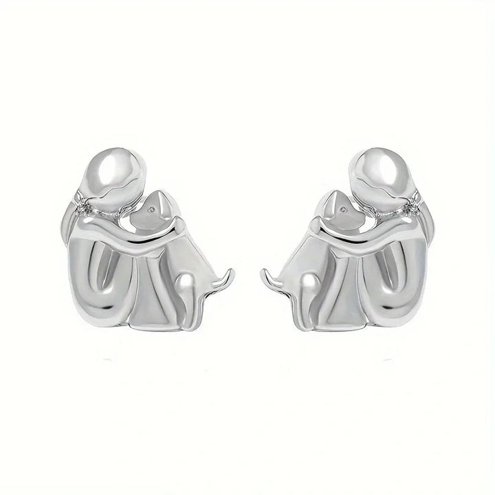 Lina™ – Dog Embrace Icon Earrings