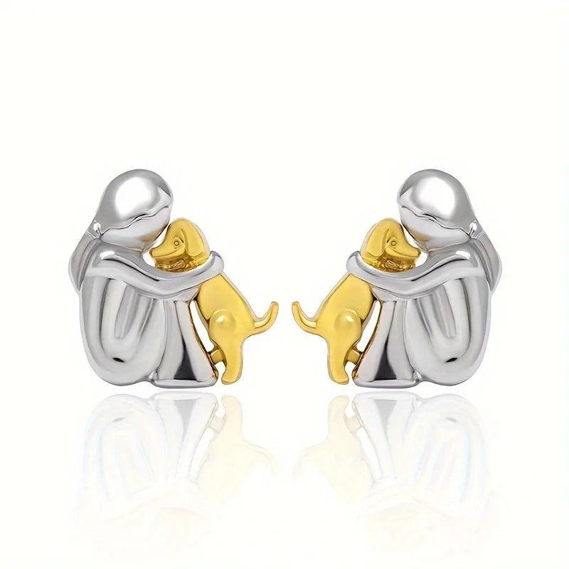 Lina™ – Dog Embrace Icon Earrings