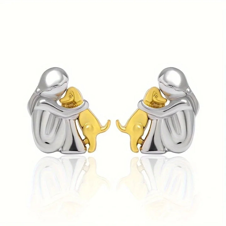 Lina™ – Dog Embrace Icon Earrings