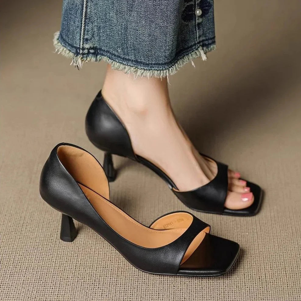 Valentina Leather Heels