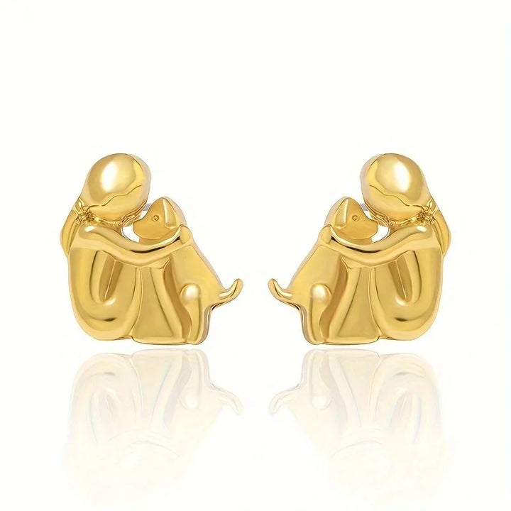 Lina™ – Dog Embrace Icon Earrings
