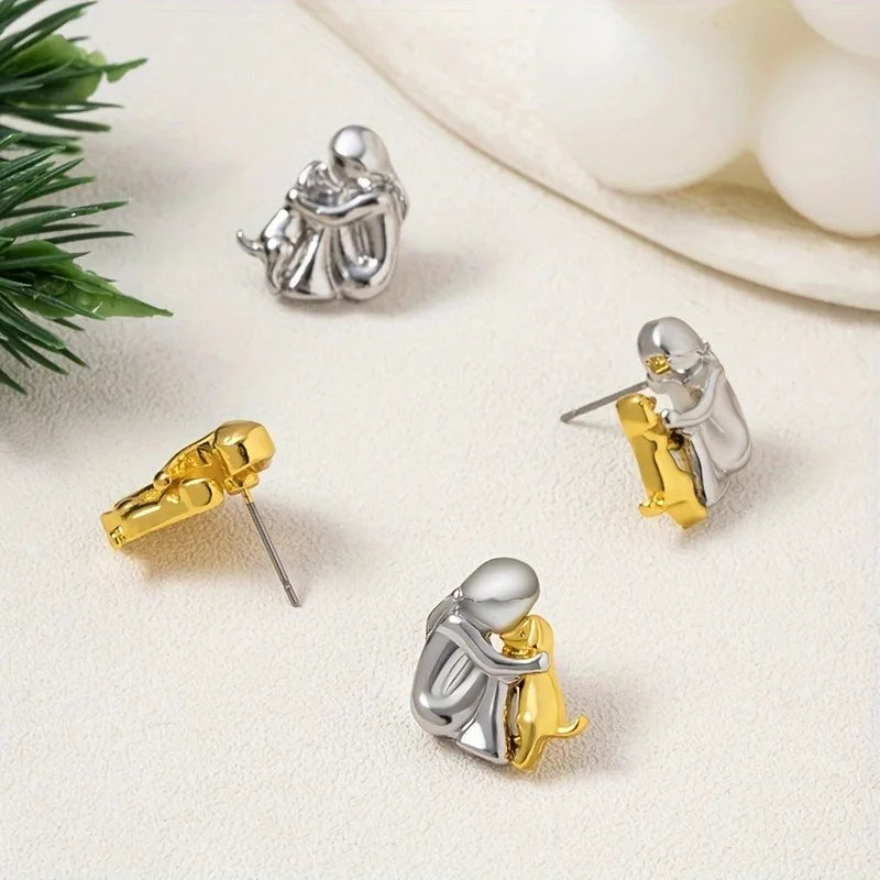 Lina™ – Dog Embrace Icon Earrings