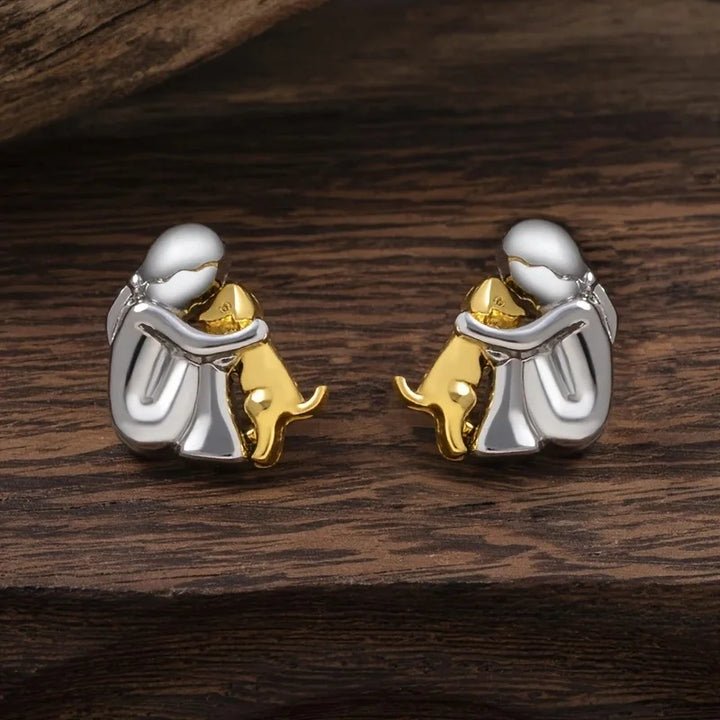 Lina™ – Dog Embrace Icon Earrings
