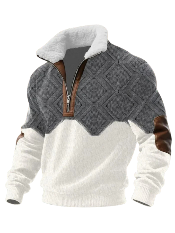 Orion™ Sherpa-Collar Knit Zip Sweater