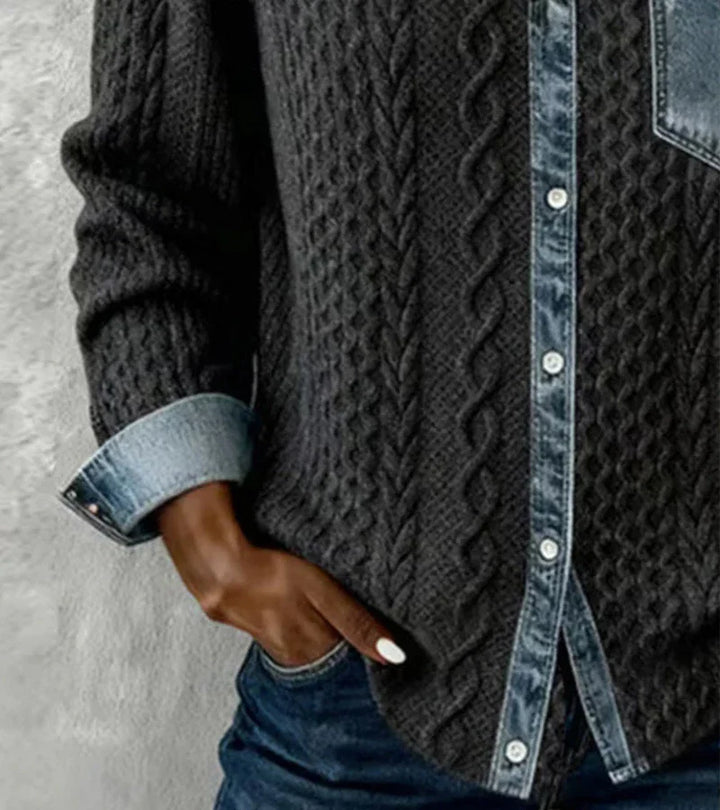 NORA™ Patchwork Knit Top