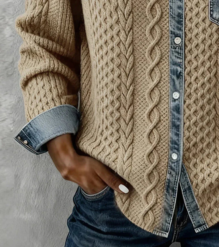 NORA™ Patchwork Knit Top