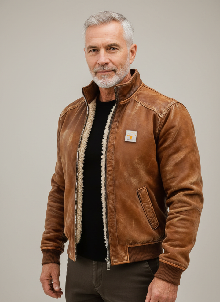 FrostRidge™ Thermal Leather Jacket
