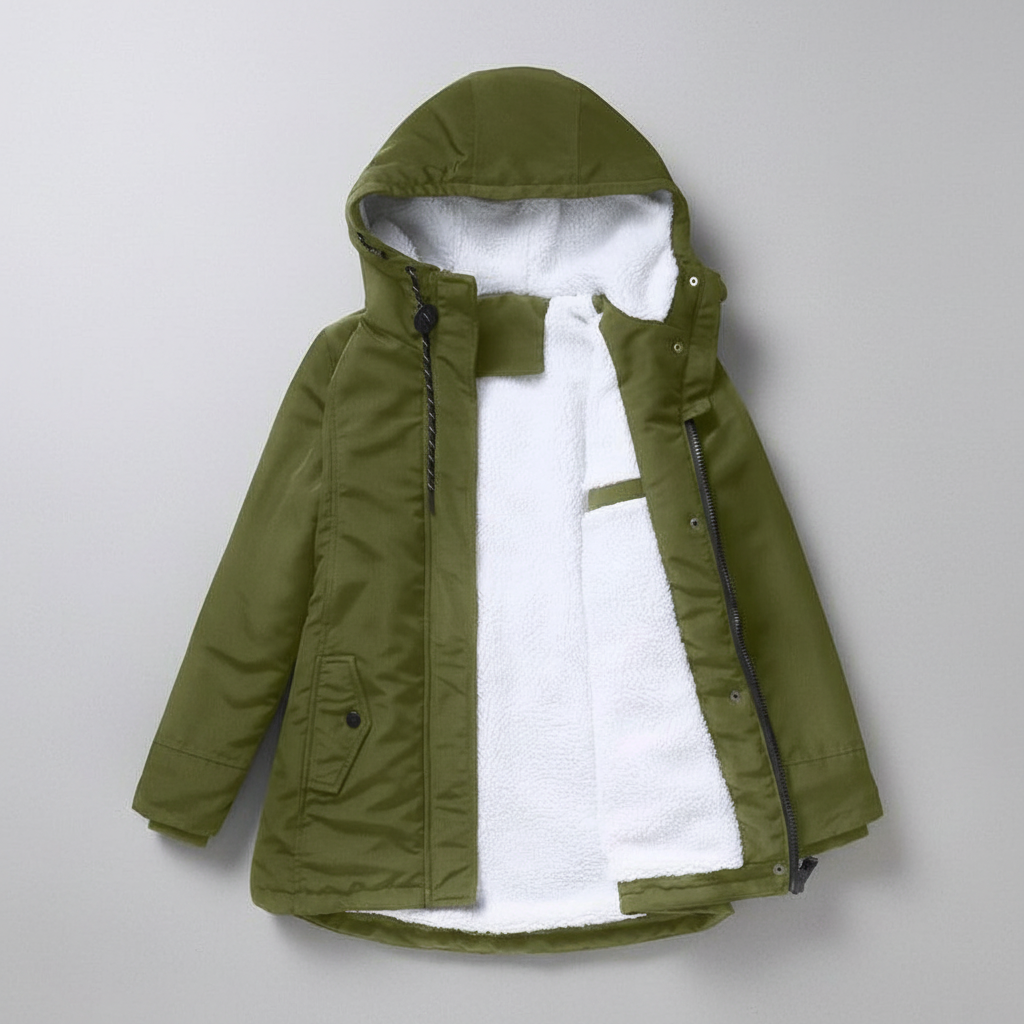 Anne™ - Thick Winter Coat with Hood and Quilted Lining for Winter Warmth