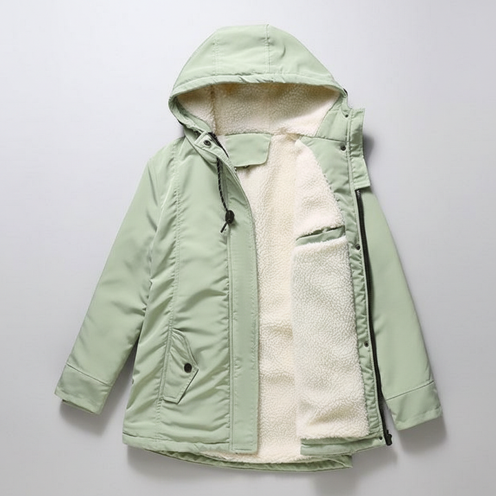 Anne™ - Thick Winter Coat with Hood and Quilted Lining for Winter Warmth