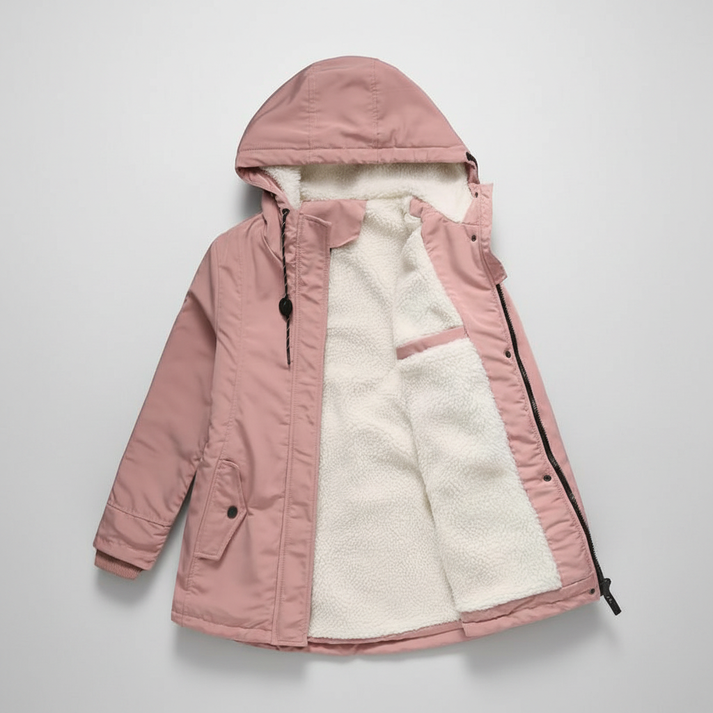 Anne™ - Thick Winter Coat with Hood and Quilted Lining for Winter Warmth