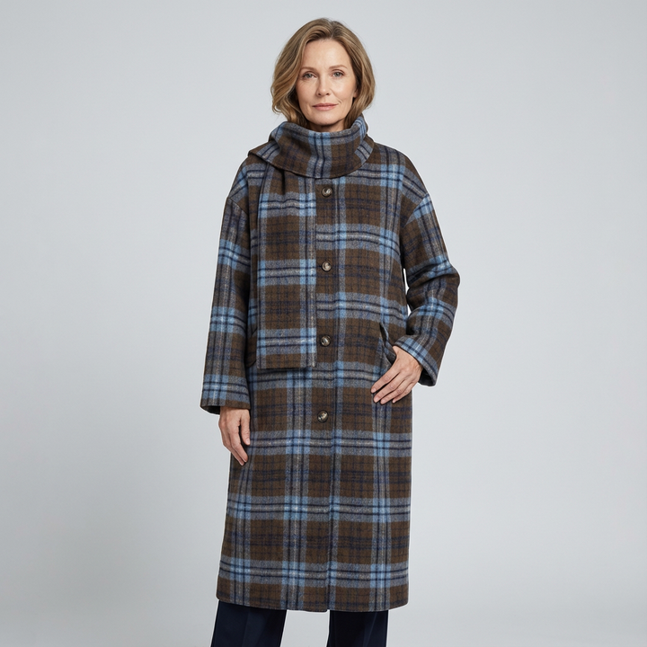Eleanor™ | Timeless Plaid Wool Coat