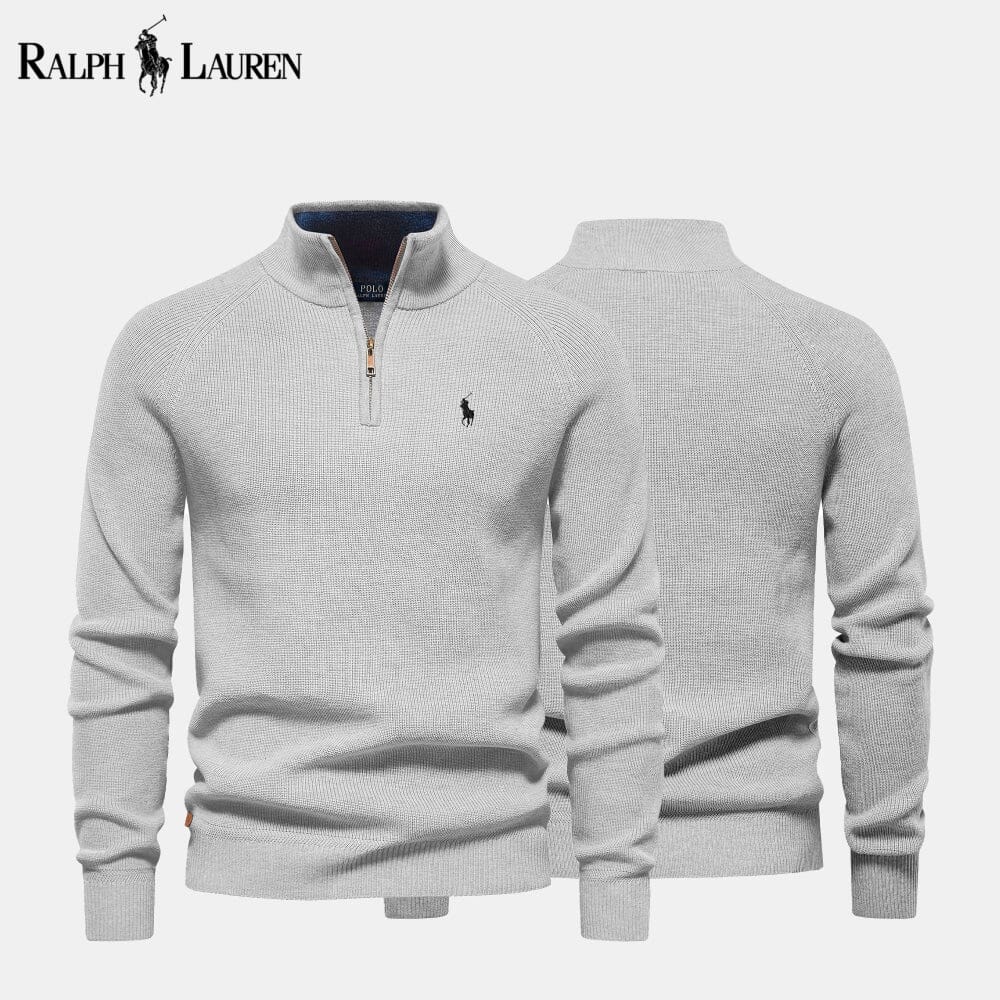 𝑅𝐿 Classic Knit Quarter-Zip Sweater
