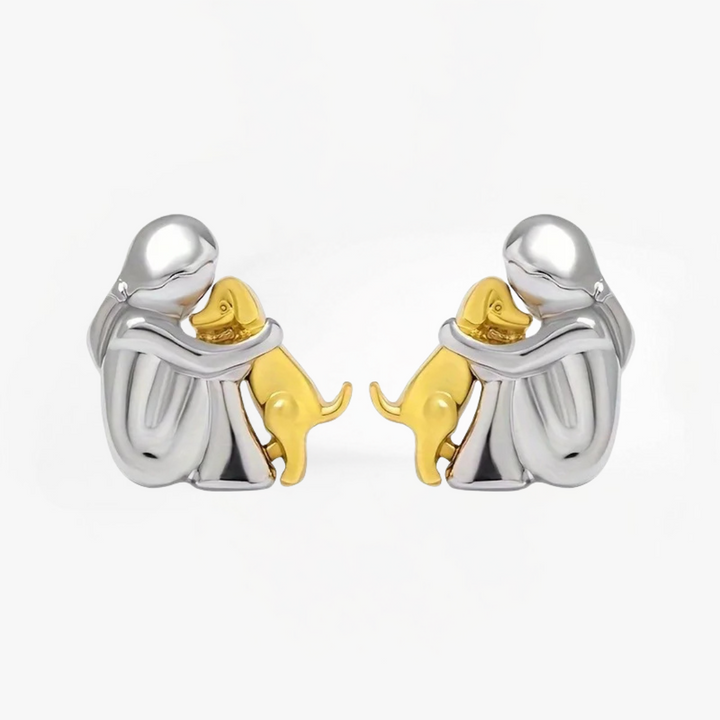 Lina™ – Dog Embrace Icon Earrings