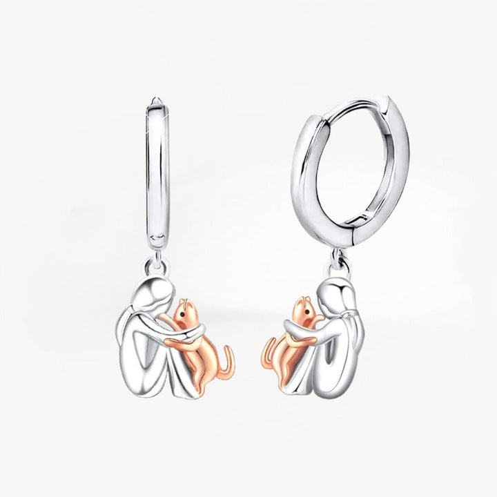 Hailey™ – Cat Embrace Icon Hoop Earrings