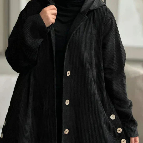 Dana™ | Cozy Relaxed-Fit Ribbed Hooded Coat