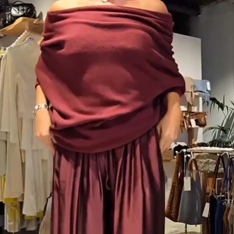 Serena™ – Elegant Off-Shoulder Two-Piece Set