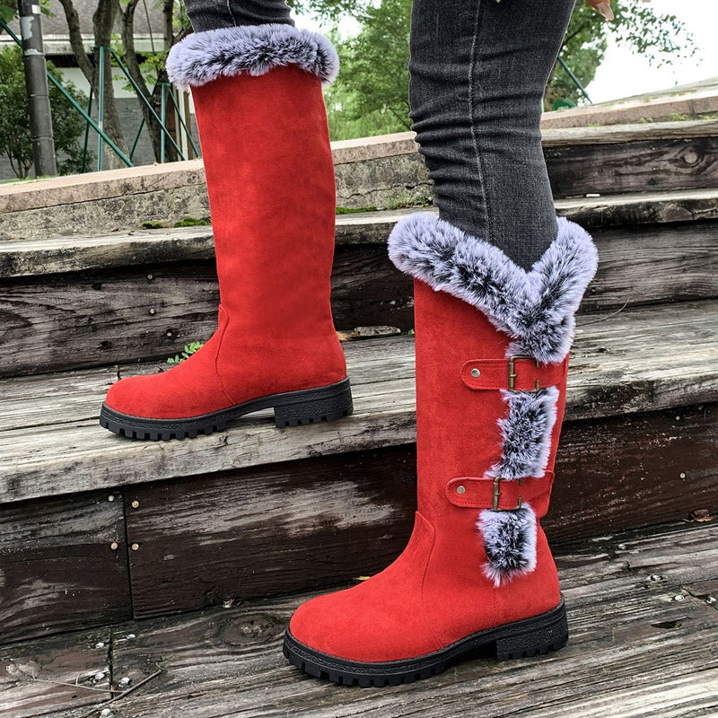 Nora™ | Thick Plush Mid-Calf Snow Boots