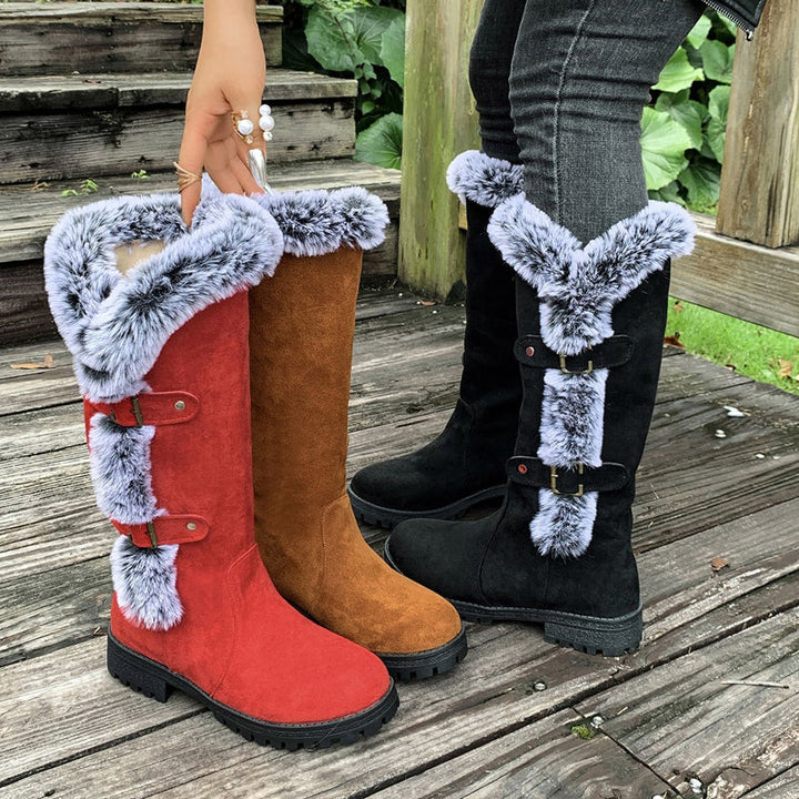 Nora™ | Thick Plush Mid-Calf Snow Boots