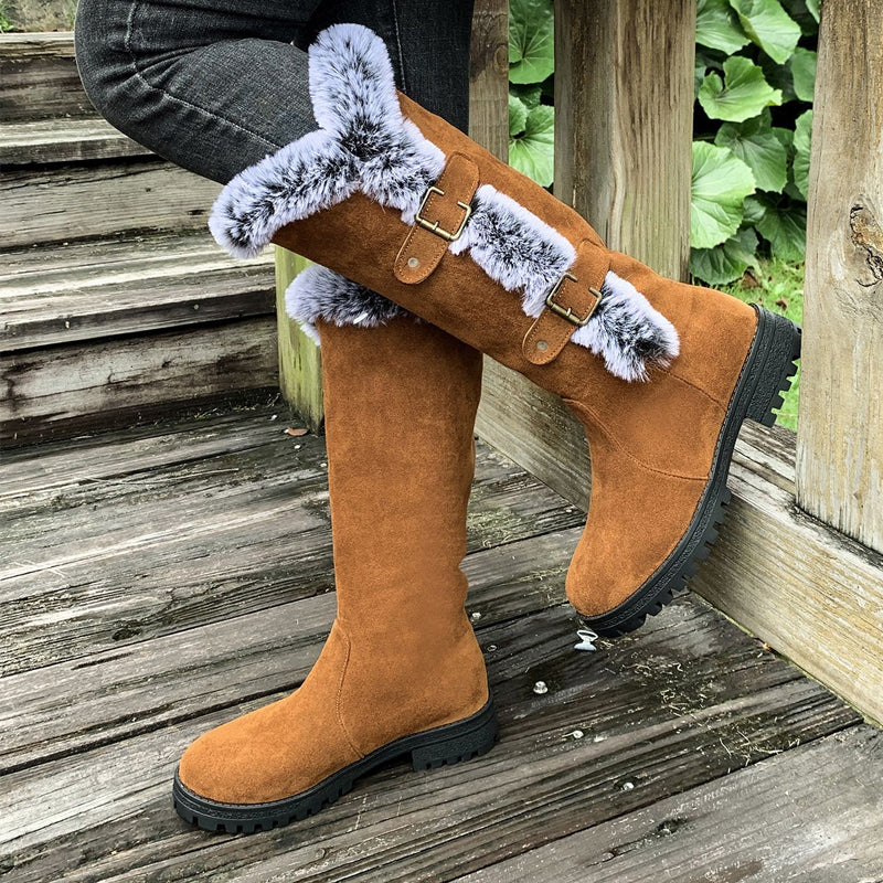 Nora™ | Thick Plush Mid-Calf Snow Boots