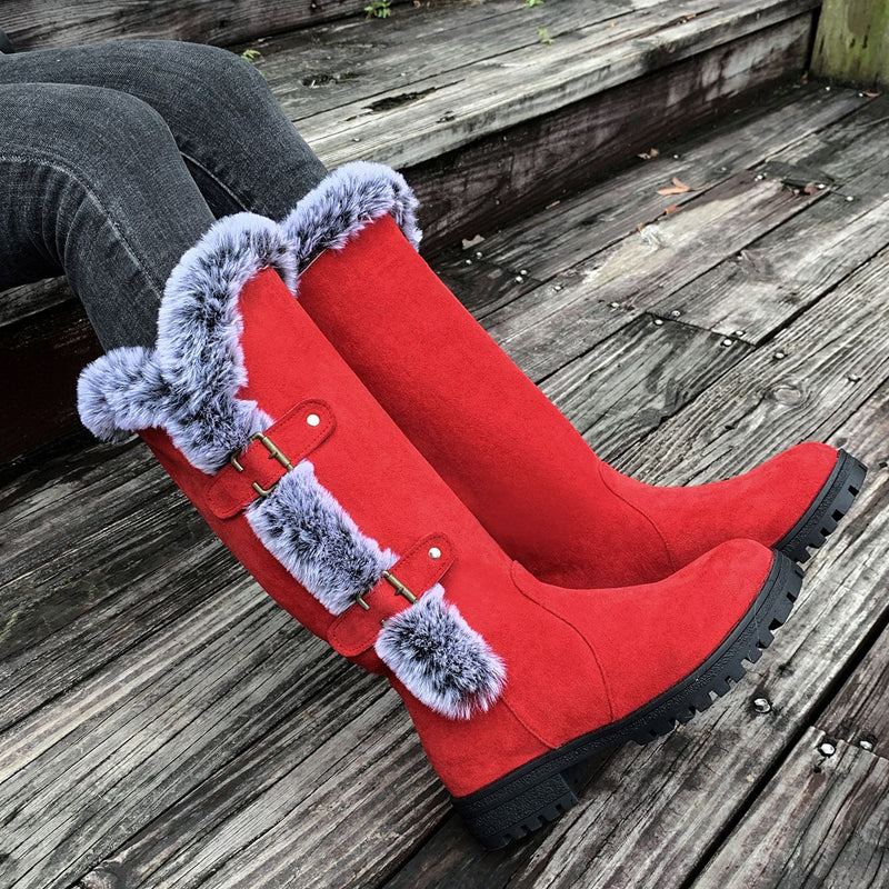 Nora™ | Thick Plush Mid-Calf Snow Boots