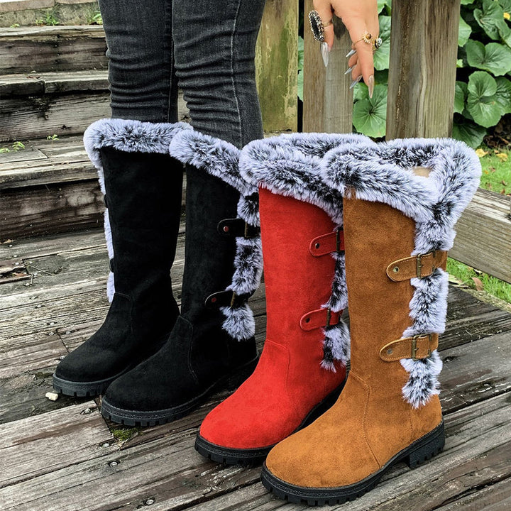 Nora™ | Thick Plush Mid-Calf Snow Boots
