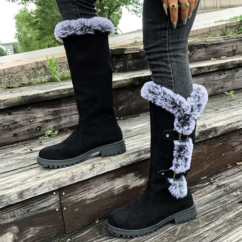 Nora™ | Thick Plush Mid-Calf Snow Boots