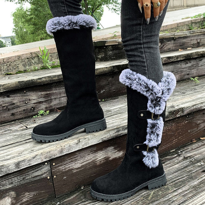 Nora™ | Thick Plush Mid-Calf Snow Boots