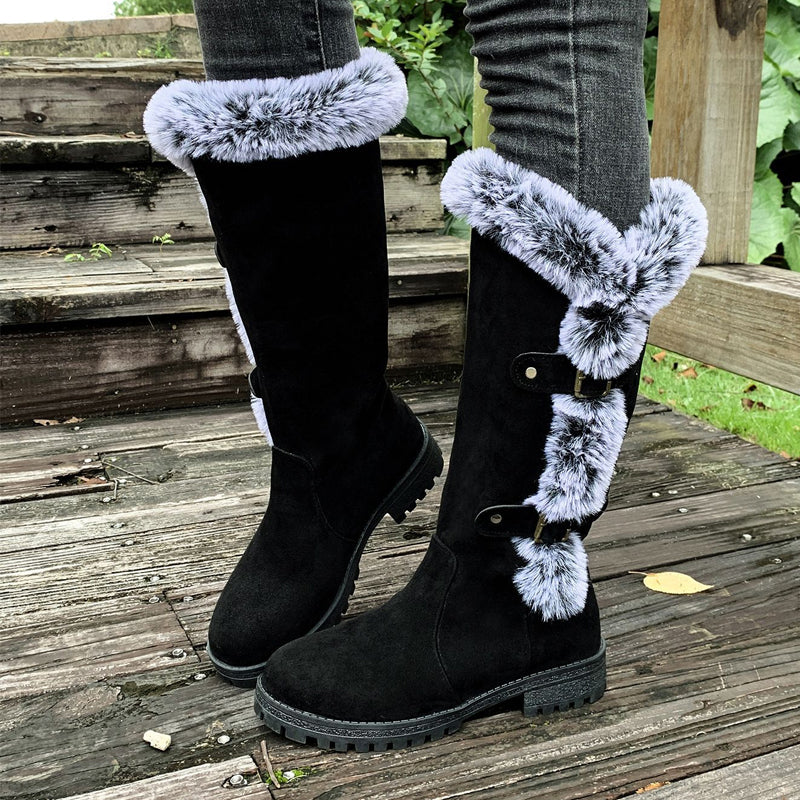Nora™ | Thick Plush Mid-Calf Snow Boots