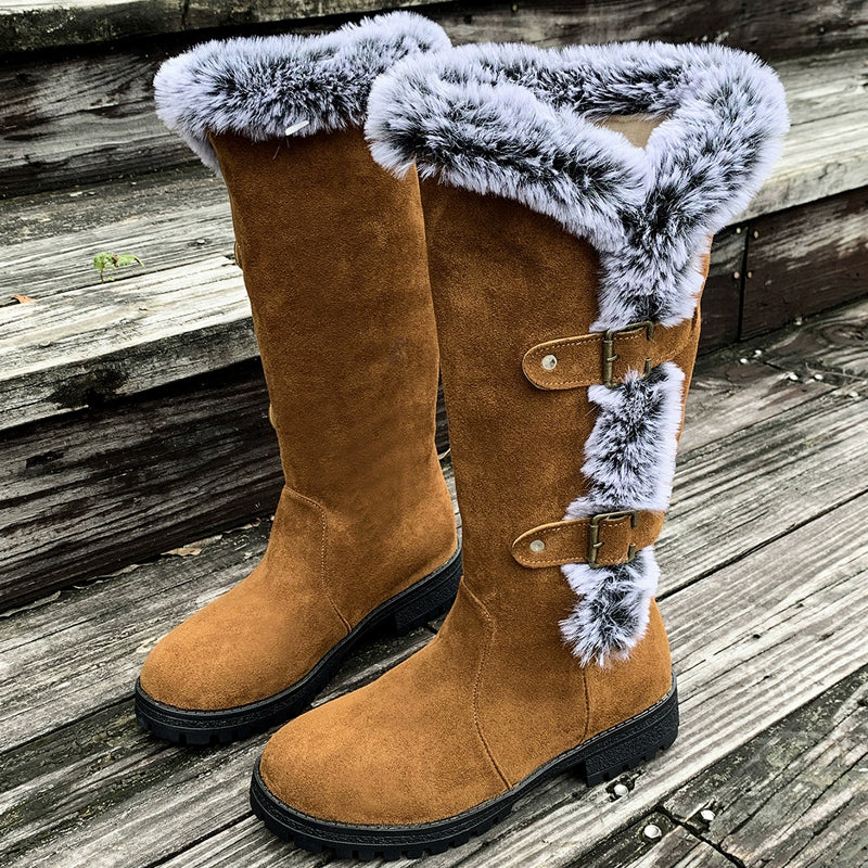 Nora™ | Thick Plush Mid-Calf Snow Boots
