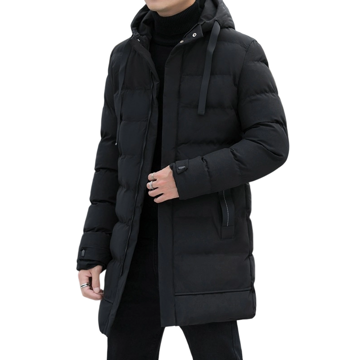 Men’s Mid-Length Hooded Puffer Jacket