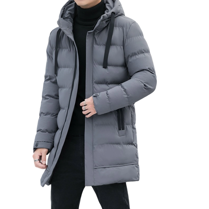 Men’s Mid-Length Hooded Puffer Jacket