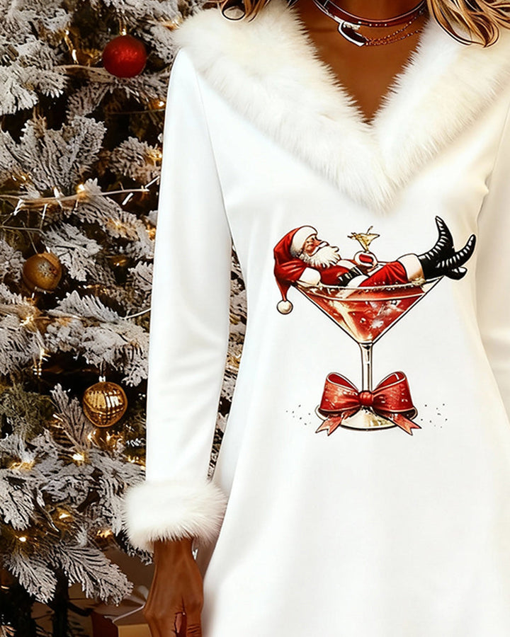 Hollianne™ | Christmas Fur Collar Dress